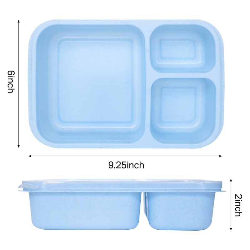 4 Pack Bento Box Lunch Boxes, BPA-Free Reusable Snack Box