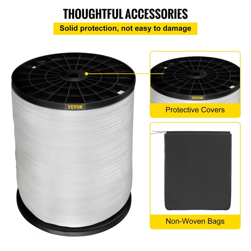 VEVOR 2500Lbs Polyester Pull Tape, 1053' x 3/4" Flat Tape