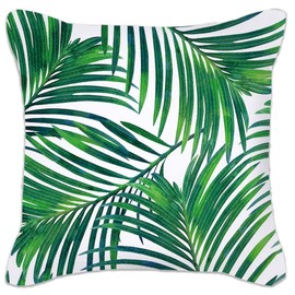 Betadistor Tropical Leaves Cushion Covers 45 x 45 cm Green Decorative Throw Pillow Covers Pillowcases for Sofa Bed Indoor Outdoor Decor Set of 4, Tropical Leaves, 508-0150