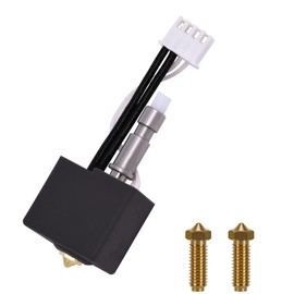 Hotend Kit for Anycubic Kobra S1, 3D Printer Quick Swap Ceramic Composite Throat Tube Hotend Kit with 2 Pieces 0.4 mm Brass Nozzzles for Anycubic Kobra S1, S1 Combo