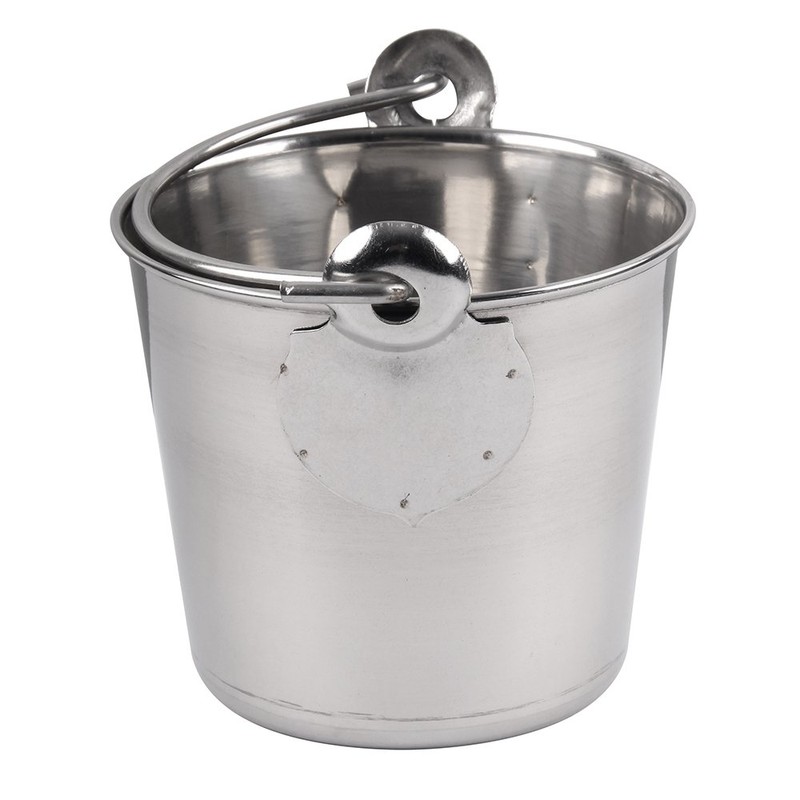 Lindy's 1-Quart Stainless Steel Bucket, Durable Seamless Bucket for Many