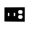 Leviton 3-Gang Combination Wallplate, 2-Toggle and 1-Duplex Outlet/Receptacle, Standard Size,