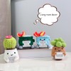 HivFov 4PCS Crochet Dumpster Fire and Crochet Succulent/Cactus,Crochet Potted Plant,Emotional