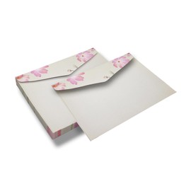 Tanshuqin 10 Pack Flower Envelopes 6.18 x 9.06 Inch Invitation Envelopes for Personalize Gift Cards, Wedding, Baby Shower, Mailing