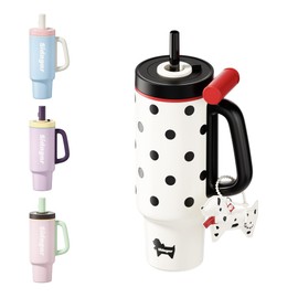 Sidagar 36oz Insulated Tumbler with Straw, Ceramic Water Bottle Travel Mug
