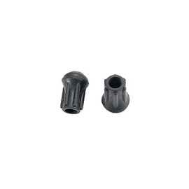 Black Rubber Leg Tips - Rubber Cane Tips - Rubber Crutch Tips - 2 pcs Black Rubber Tips for Chair Legs, Rubber Tips for Canes, Rubber Tips for Crutches (3/8")