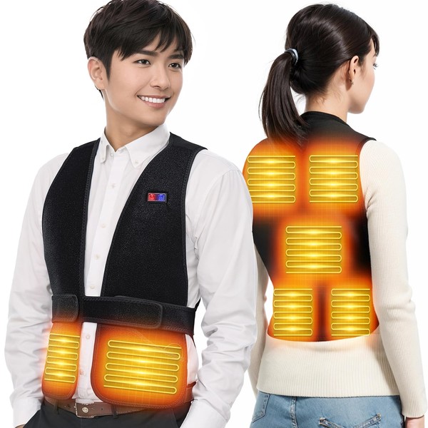 [TIWOUN] Electric Heating Vest, Heating Vest, 2023 New Model Made in Japan, Unisex Type, 3 Temperature Adjustment, USB Type, Thin, Fast Warming, Ultra Lightweight, Thermal, Washable, Motorcycle, Workman, Cold Protection, Outerwear, Cold Protection, Fall 