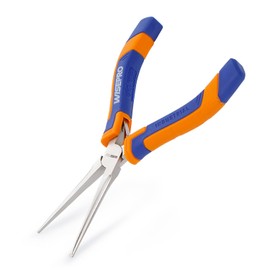 WISEPRO Mini Needle Nose Pliers, 6 Inches Straight/Bent Small Long Nose Pliers with Comfort Handle for Wire Wrapping, Electronic Repair, Jewelry Making