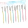 minkissy 10pcs Portable Eyebrow Razor Set Stainless Steel Shaper Trimmer