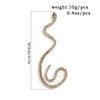 Aksod Snake Ear Wrap Gold Crystal Climber Snake Ear Cuff