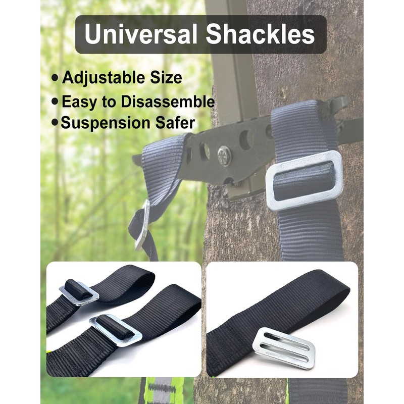 MLNSUNNY Climbing Aider, 3-Step Rope Ladder, Double-Thickened for Hunting Tree