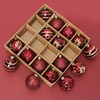 Christmas Baubles Red Set of 16 Christmas Tree Baubles Red