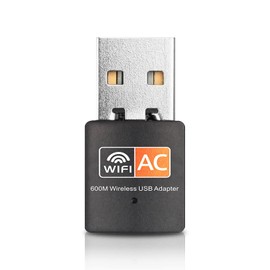 Yotsuba USB WiFi Adapter, 5G/2.4G Dual Band 600Mbps High Speed for PC Desktop, Support Windows 7/8/10/11, Mac OS, Linux