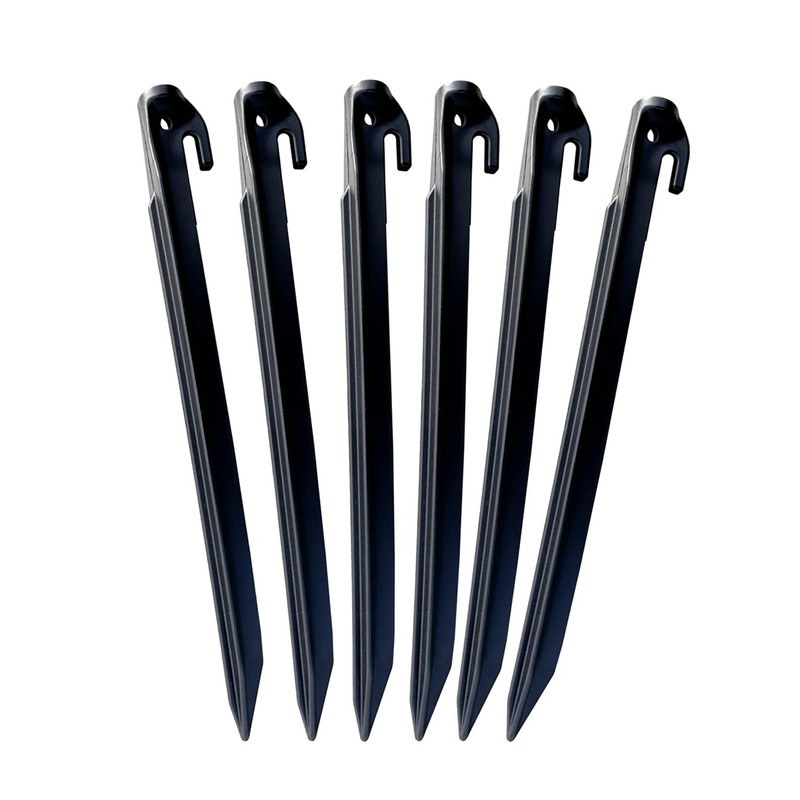 OLPRO Pack of 6 Extra Long 30cm Plastic Tent Pegs,