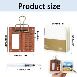 PcvGef 4 Sets Watercolour Set, Pocket Watercolour Set, Mini Watercolour Travel Set for Outdoor Painting, Ideal for Artists, Students and Travel Sketches