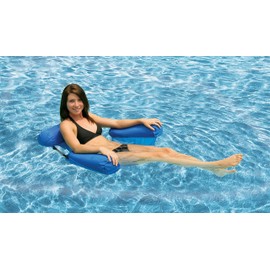 Poolmaster Water Chair Inflatable Swimming Pool Float Lounge, Blue