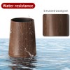 LEASYLIFE 8L/2.1GAL Modern Metal Waste Bin with Realistic Wood Texture,Built-in