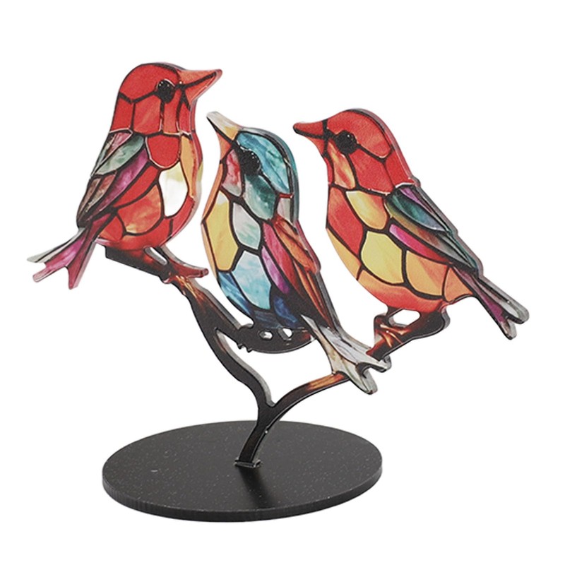 Birds On Branch Craft, Flat Bird Craft Statue for Home
