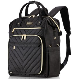 Knitting Bag Backpack, Yarn Organizer with USB Charging Port, Quilted Backpack for Women, Mothers Day Gifts Large Travel Crochet Bag Totes for Crochet Hooks, Knitting Needles, Yarn Supplies, Black