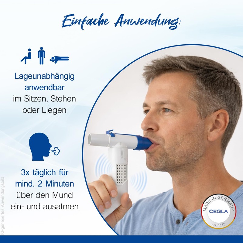 CEGLA RC Cornet PLUS OPEP Respiratory Therapy Device to Support