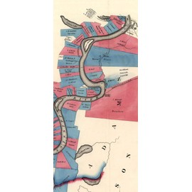 Mississippi River - Natchez to New Orleans 1858 - Old Wall Map with Landowner Names - USA Regional Reprint