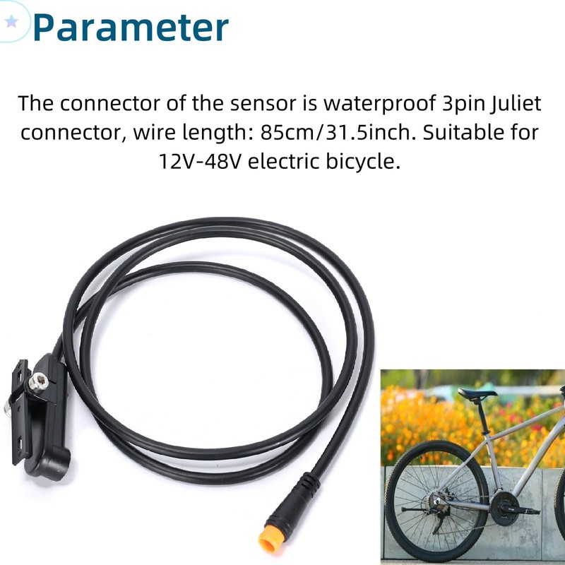 Ruimou 1Set KT-D12L 3Pin E-Bike PAS Magnetic Point Waterproof Pedal