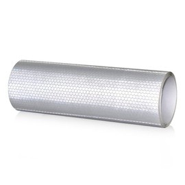 NewL Car Reflective Tape Safety Warning Car Decoration Sticker Crystal Honeycomb Edge Reflector Protective Strip Film for Car Motorcycle Sticker (White, 20cm*300cm)