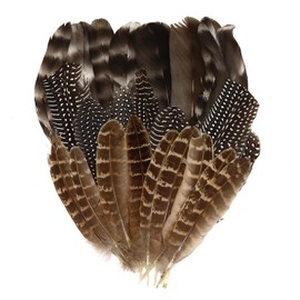 Set di 30 piume di tacchino naturale, piume artigianali, piume di fagiano per fai da te, craft piume piume di fagiano, 3 stili di piume naturali, miste, per maschere, decorazioni, matrimoni, fai da te