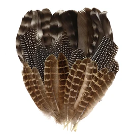 Set di 30 piume di tacchino naturale, piume artigianali, piume di fagiano per fai da te, craft piume piume di fagiano, 3 stili di piume naturali, miste, per maschere, decorazioni, matrimoni, fai da te