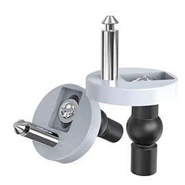 Toilet Seat Hinges Screws Universal 2pcs, Toilet Seat Top Fixing Expanding Rubber Nuts Screws, Toilet Seat Replacement Part Blind Hole Fitting, Toilet Seat Bolts Kit Compatible