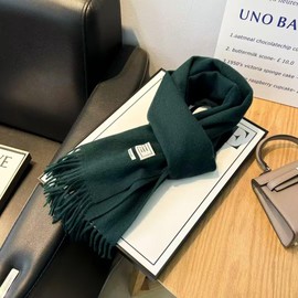 Weximil 100% Australian Wool Cashmere Scarf Knitted Soft Warm Neckwear for Women and Men 012