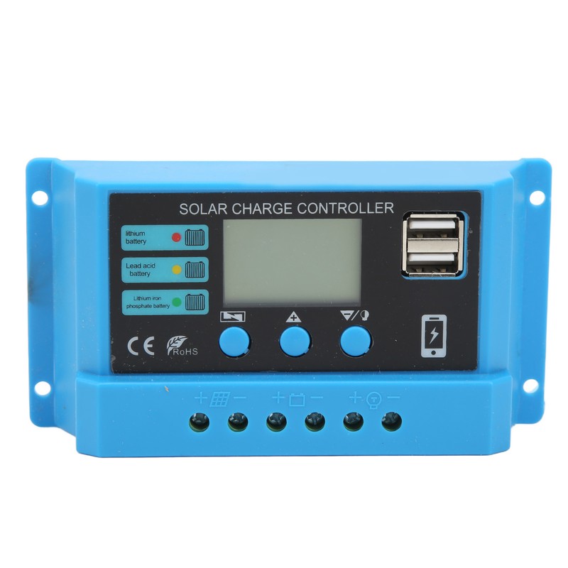 12V 24V Solar Panel Controller LCD Display Photovoltaic Charge Controller