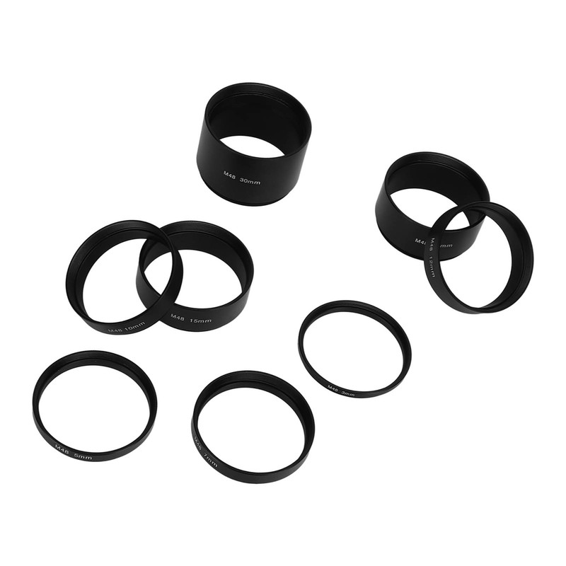 8 PCS M48X0.75 Focal Length Extension Tube Kit 3 5