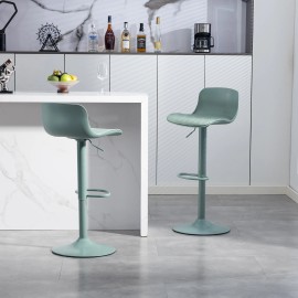 Modern Eco-Friendly Bar Stools Set 2 Height Adjustable Swivel Counter Height Back Armless PU Leather Kitchen Island Chairscolor: Mint Green, size: 17.10 16.15 39.80 Product weight (pounds): 28.66