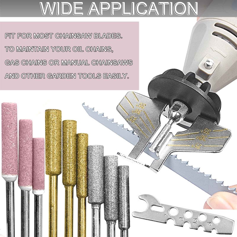 JONMON Chainsaw Sharpening Attachment Kit - 20Pcs Chain Saw Sharpener