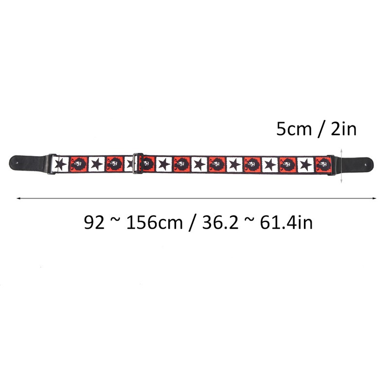 Leather Shoulder Strap Musical Instrument Accessories Sublimation Print Commemorative‑Type