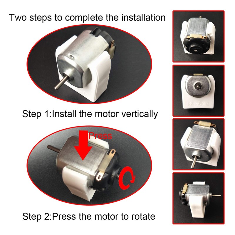 EUDAX 15 Pcs Rectangular DC Motor Mini Electric Motor 1.5-3V