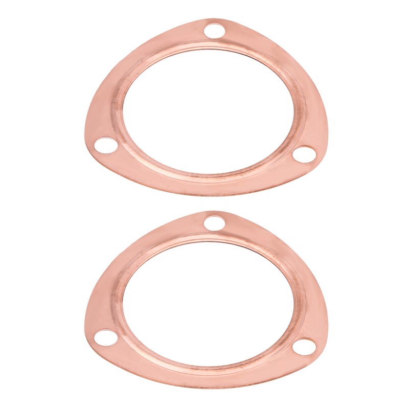 2pcs 3inch Copper Header Exhaust Collector Gaskets Reusable for SBC