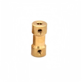 Rigid Coupling 5mm to 5mm Inner Dia Brass Shaft Rigid Coupler Connector Motor Adapter Couplers D9mm x L20mm