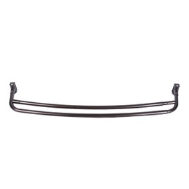 JS Jackson Supplies Double Curved Shower Rod, Metal Construction, Adjustable Between 44 to 70 Inches, Aluminum Rods and Zinc Mounting Hardware, Quality Modern Bathware, Oil Rubbed Bronze Finish