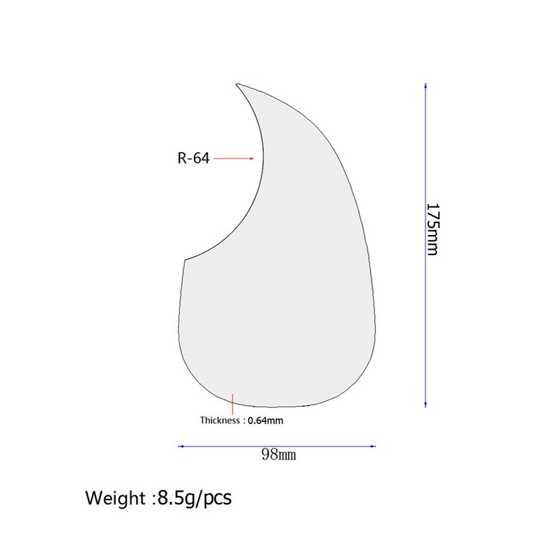 Alnicov Self Adhesive Acoustic Guitar Pickguard Scratch Plate,for Acoustic Guitar