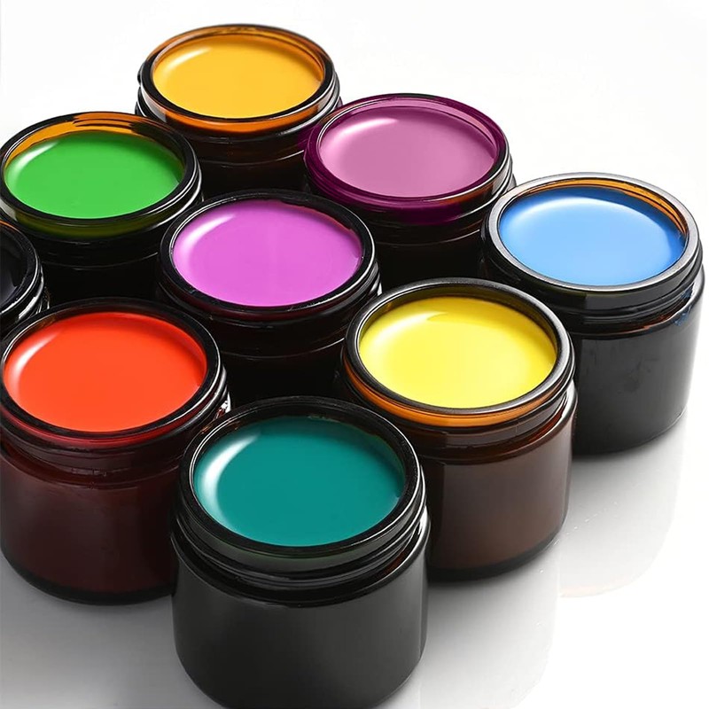 6 Pack 100ml Empty Amber Plastic Jars with Black Lid,