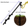 VASGOR 12” Ground Anchors (4pcs) Easy to Use with Drill,