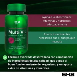 Multivitaminico 90 Caps Complejo B Vitaminas Minerales 5H8                                                                                            