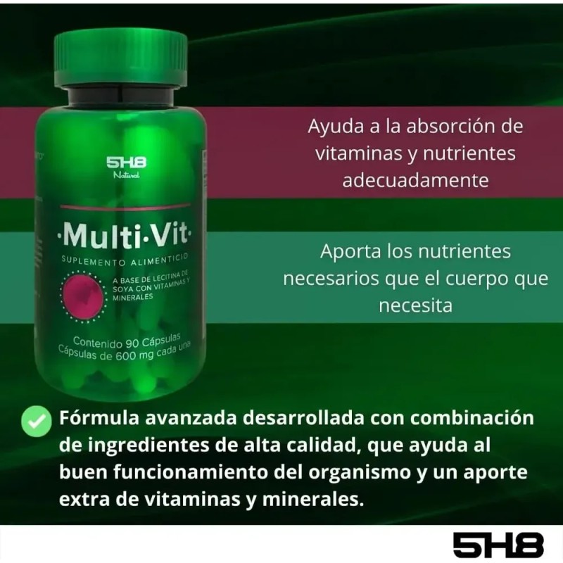 Multivitaminico 90 Caps Complejo B Vitaminas Minerales 5H8