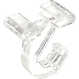 SHARP TANK Clear Hinged Ceiling Hooks - 40 Pack of T-Bar Track Clips for Suspended Ceilings - Hooks for Hanging Classroom Decorations, Office Signs, Plants - Holds up to 10 lbs