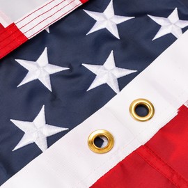 PreReeNoo 420D American Flags for Outside 3x5 Ft, American Flag 3x5 Outdoor Heavy Duty. US Flags with Embroidered Stars, Sewn Stripes and Brass Grommets. Tearproof and Durable USA Flag. Vivid Colors.