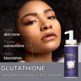 2 PCS Glutathione Serum,Skin Brightening Face Serum,Glutathione Ser um for Face with KOJIC ACID and Niacinamide,Hydrating EssenceReduce Dark Spot & Improve Skin Tone Large-capacity 100 ML
