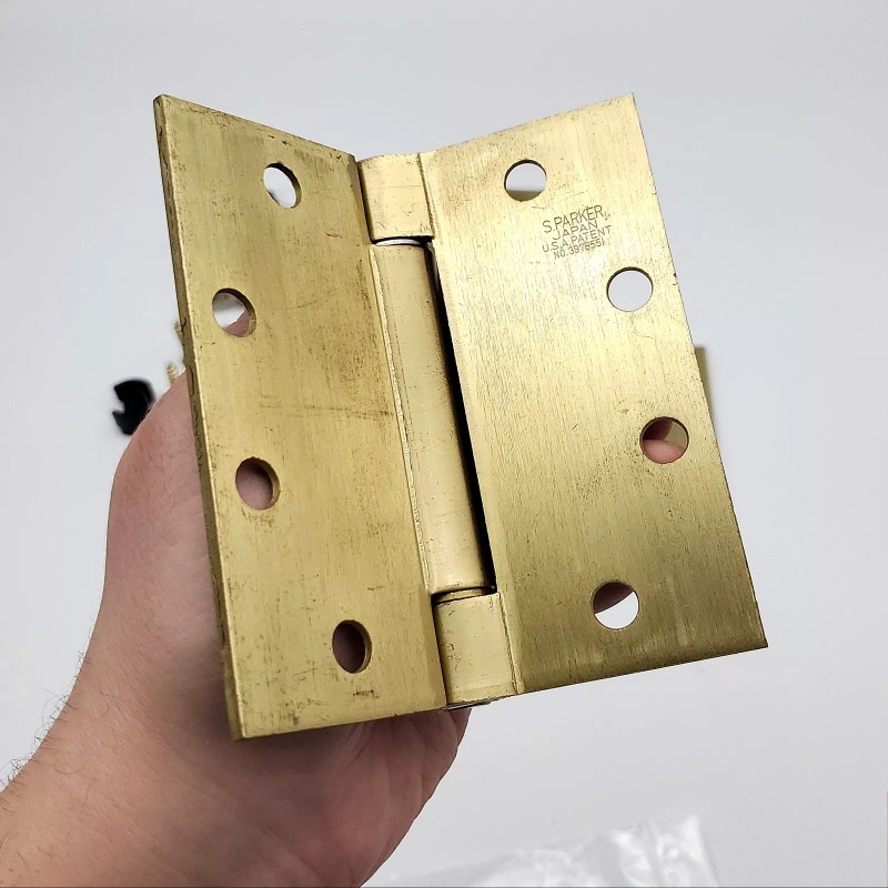 S. Parker UL1279 Self Closing Hinges 4.5" x 4.5" Satin