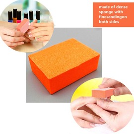 50PCS Orange Mini Nail Sanding Blocks Sponge File Nail Buffer Blocks Professional Manicure Care Tools for DIY Nail Art